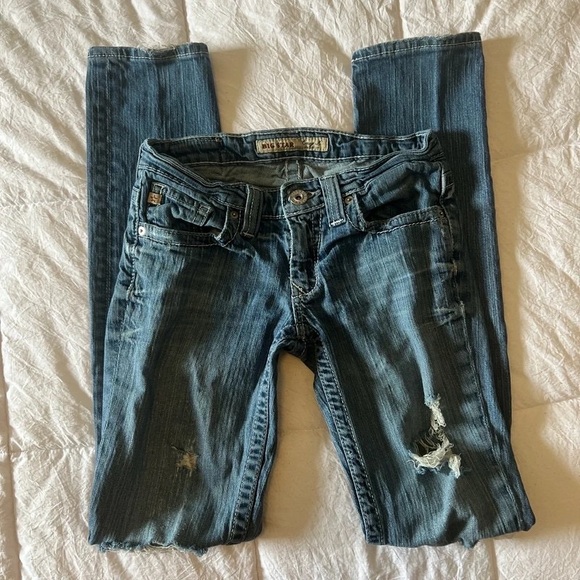 Big Star Denim - Big Star Women's Straight Leg Blue Jeans